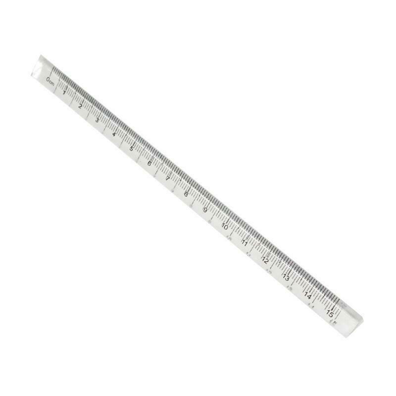 1x Transparent Acrylic Ruler 0-15cm Three-sided Straight Ruler Math Drawing Tool