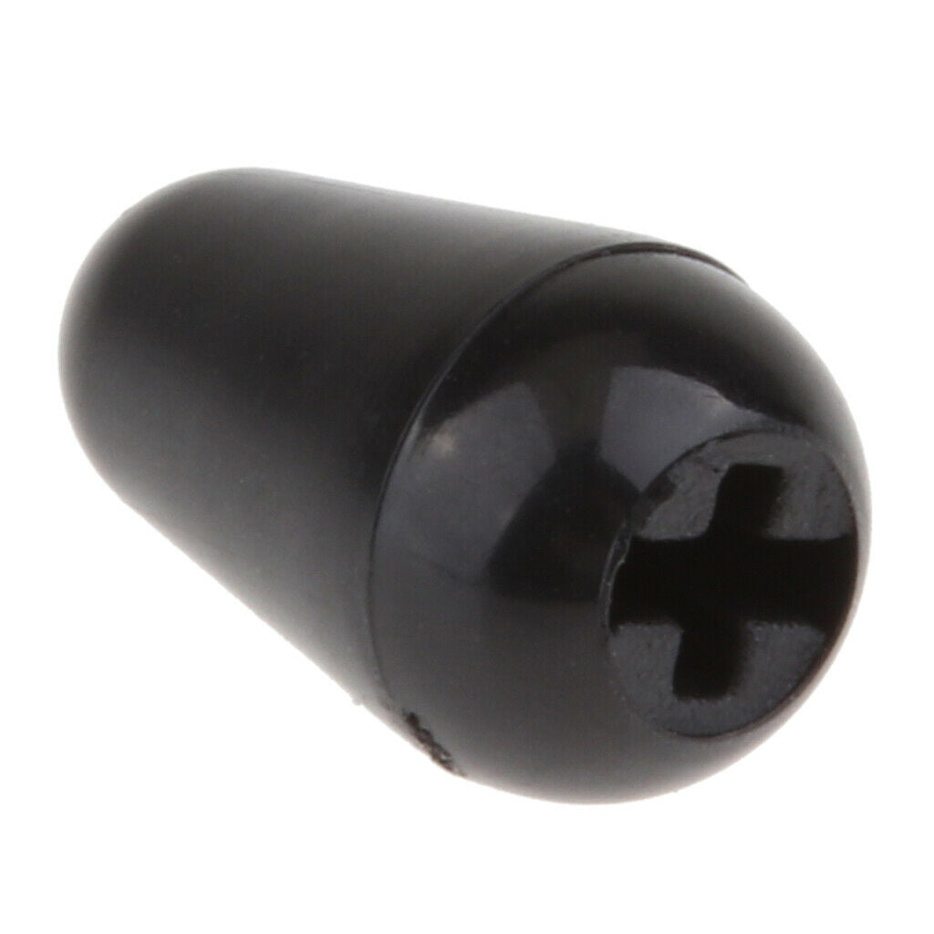 Electric Guitar Toggle Switches Knobs Tip Cap Buttons  Black