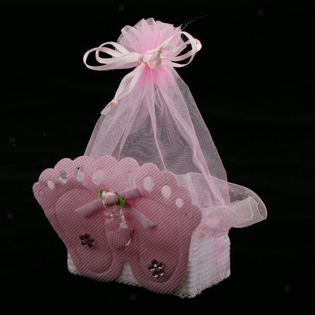 24Pieces Cute Footprint Organza Gift Box Baby Girl Children Candy Bags