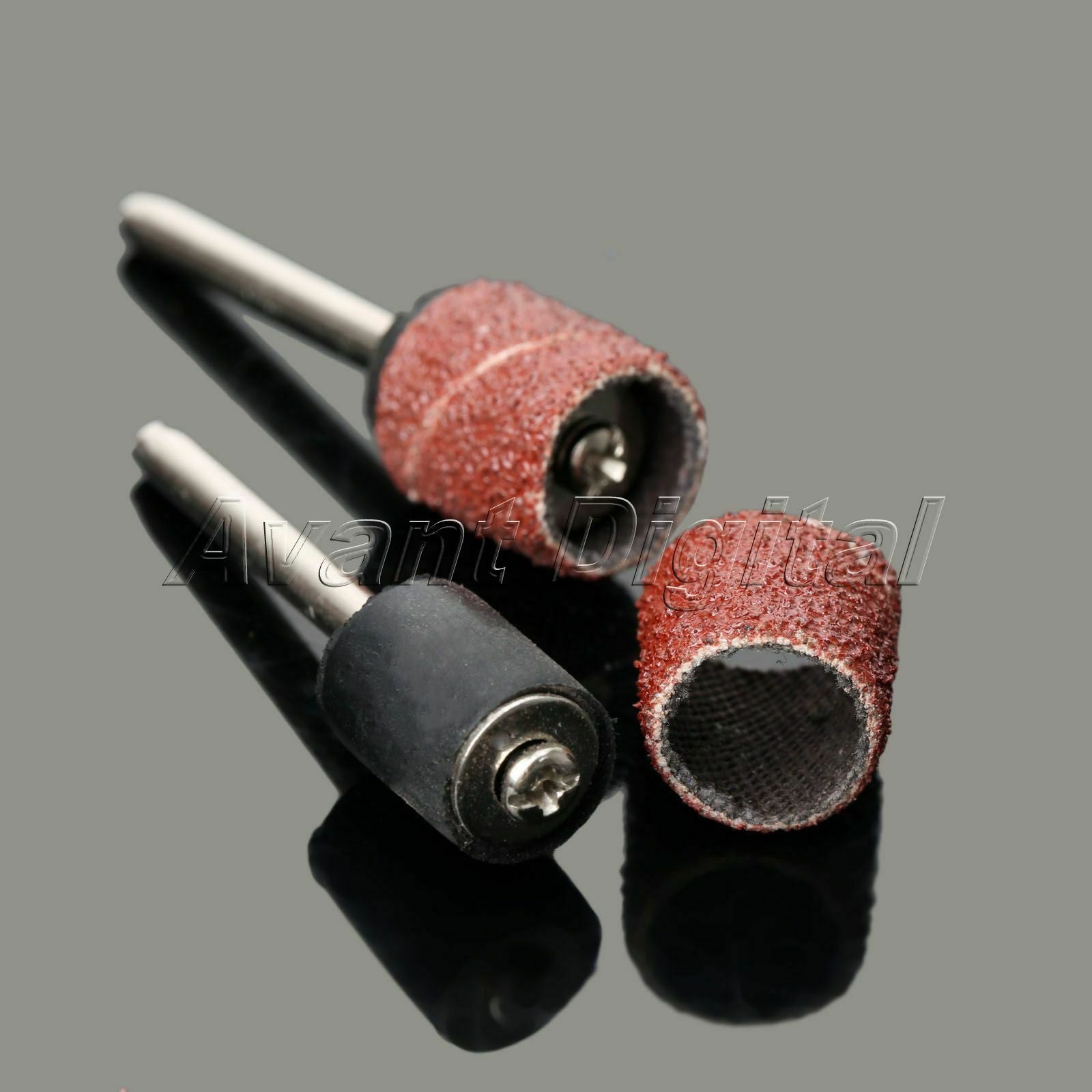 100X Grit 80# Sanding Bands W 10 Mandrel 1/8" Shank Rotary Tool Nail Drill Bits