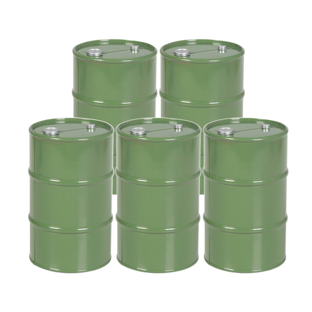 5 lot Simulation Oil Drums Set for 1:10 RC Crawler Car Decoration Accessory