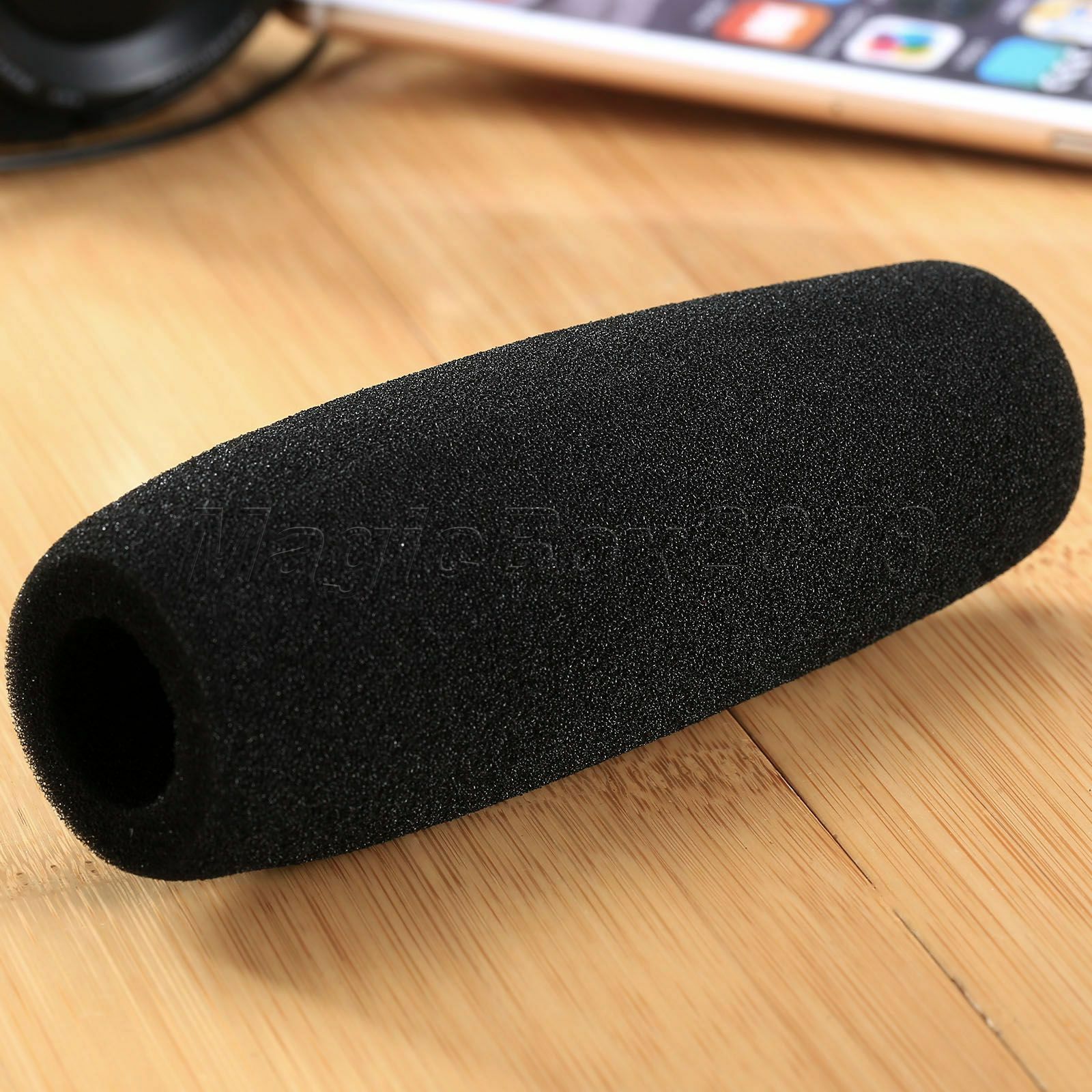4.9" 12.5cm Microphone Windscreen Windshield Foam Sponge Mic Cover Black New
