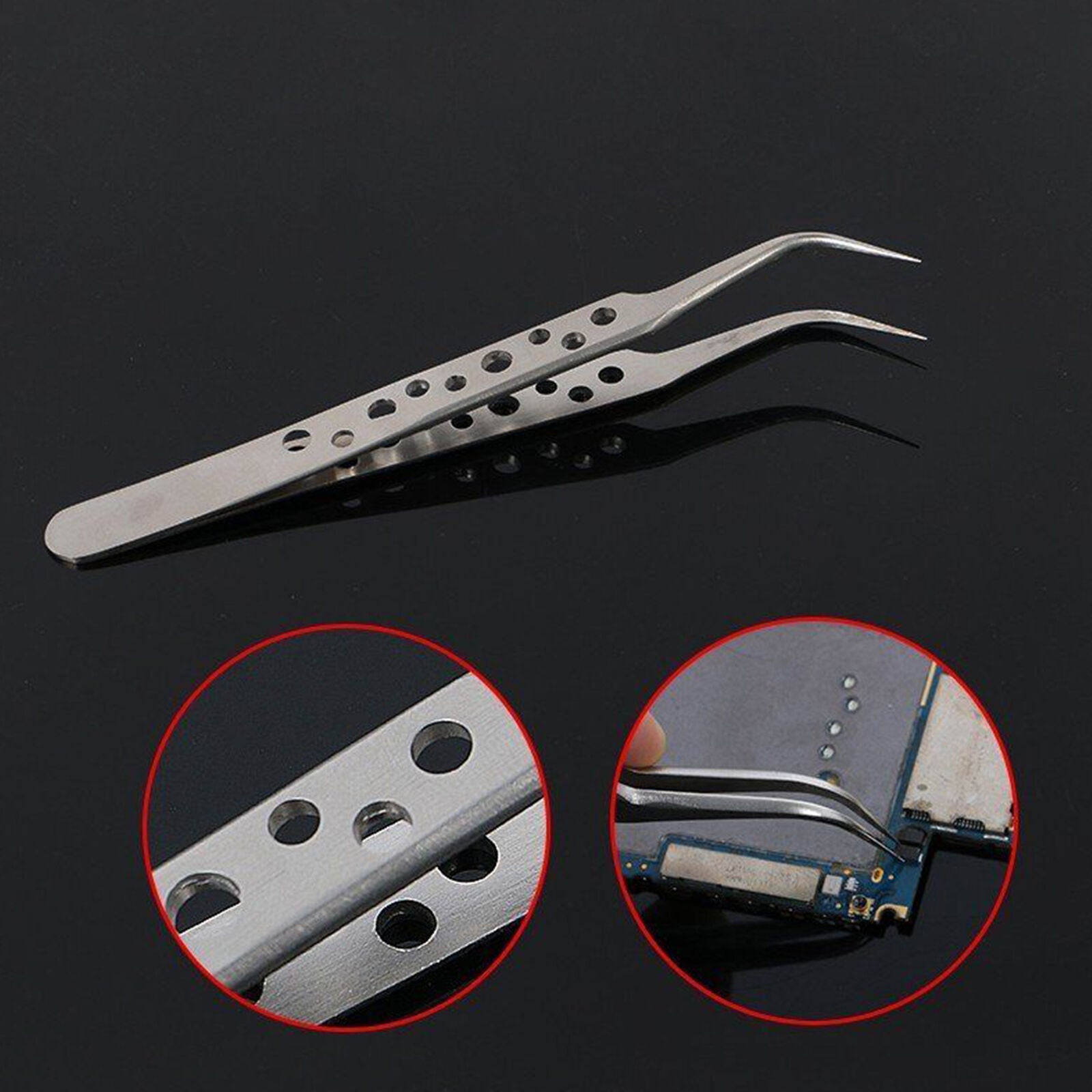 7-SA Precision Stainless Steel Tweezers For Mobile Phone Tablet Repair Tools