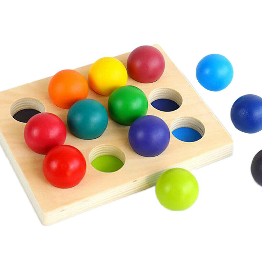 12 Color Rainbow Sorting & Counting Game Toys Board Game Puzzle Toys 18x14x2cm