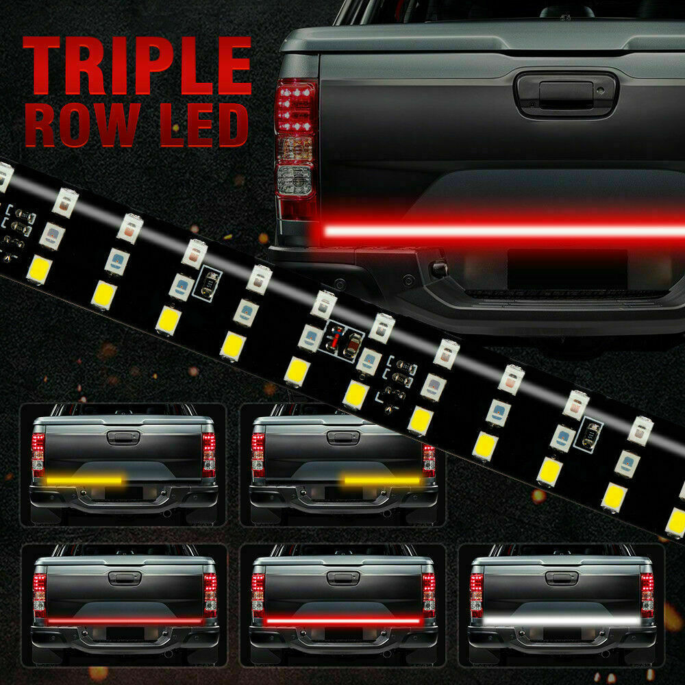 60"Truck Tailgate LED Light Bar Brake Reverse Turn Signal Stop Tail Strip 2021