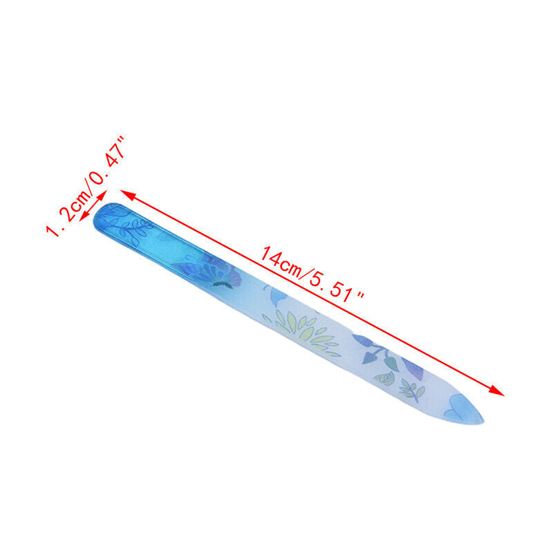 Lovely Crystal Glass Nail File Beauty Nail Arts Practice Tool Random Patt.l8