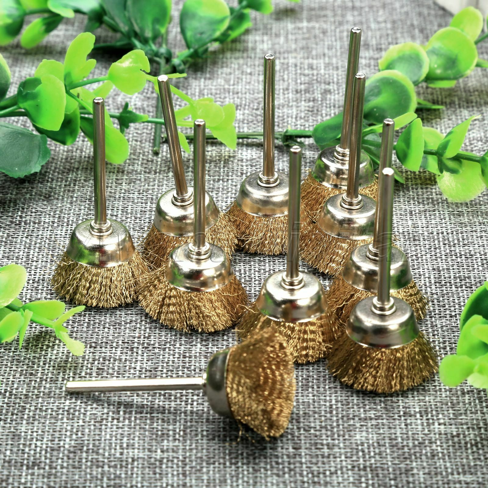 20pcs 25mm Brass Wire Wheel Brushes Bowl Polishing Rotary Tool Power Accessories