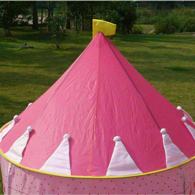 Pink Portable Folding Princess Play Tent Children Kids Castle Cubby Play House