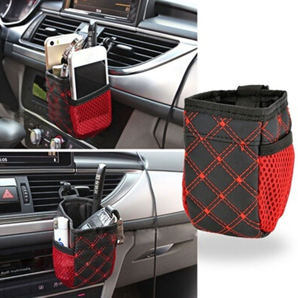 Red Travel Auto Car Air Storage Box Mobile Phone Pocket Bag Organizer Ho.l8