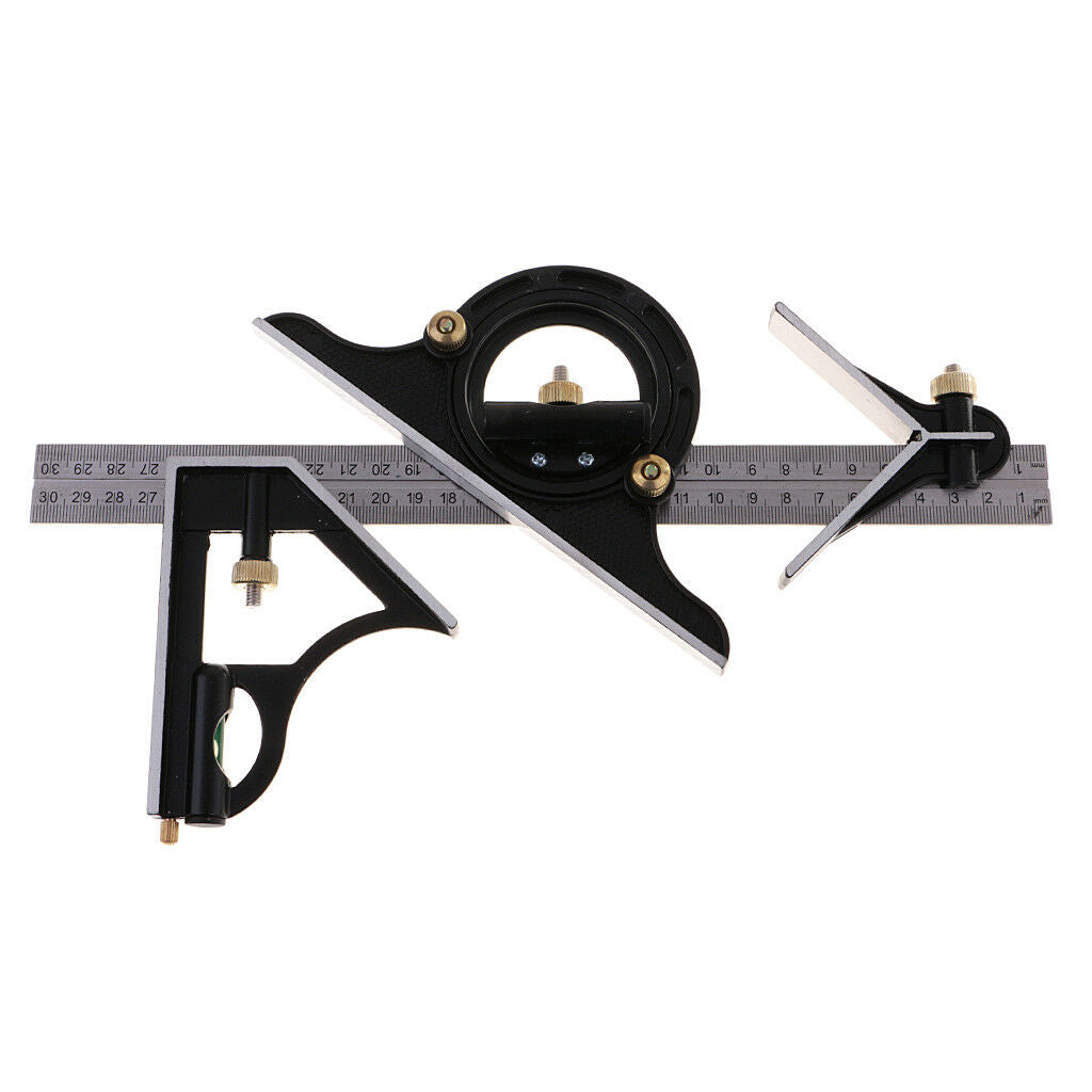 0-180 Degree Universal level protractor Combination Square Set Steel Ruler