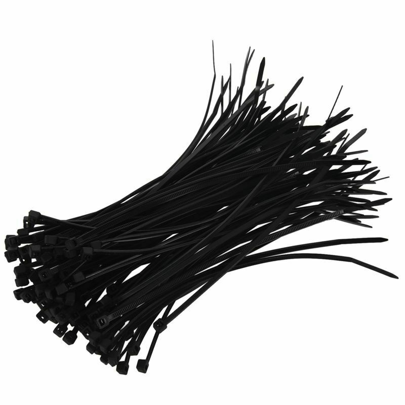100 x 2.5mmx150mm Self-Lock Electric Cable Zip Cord Fixed Cable Ties Black D9C7