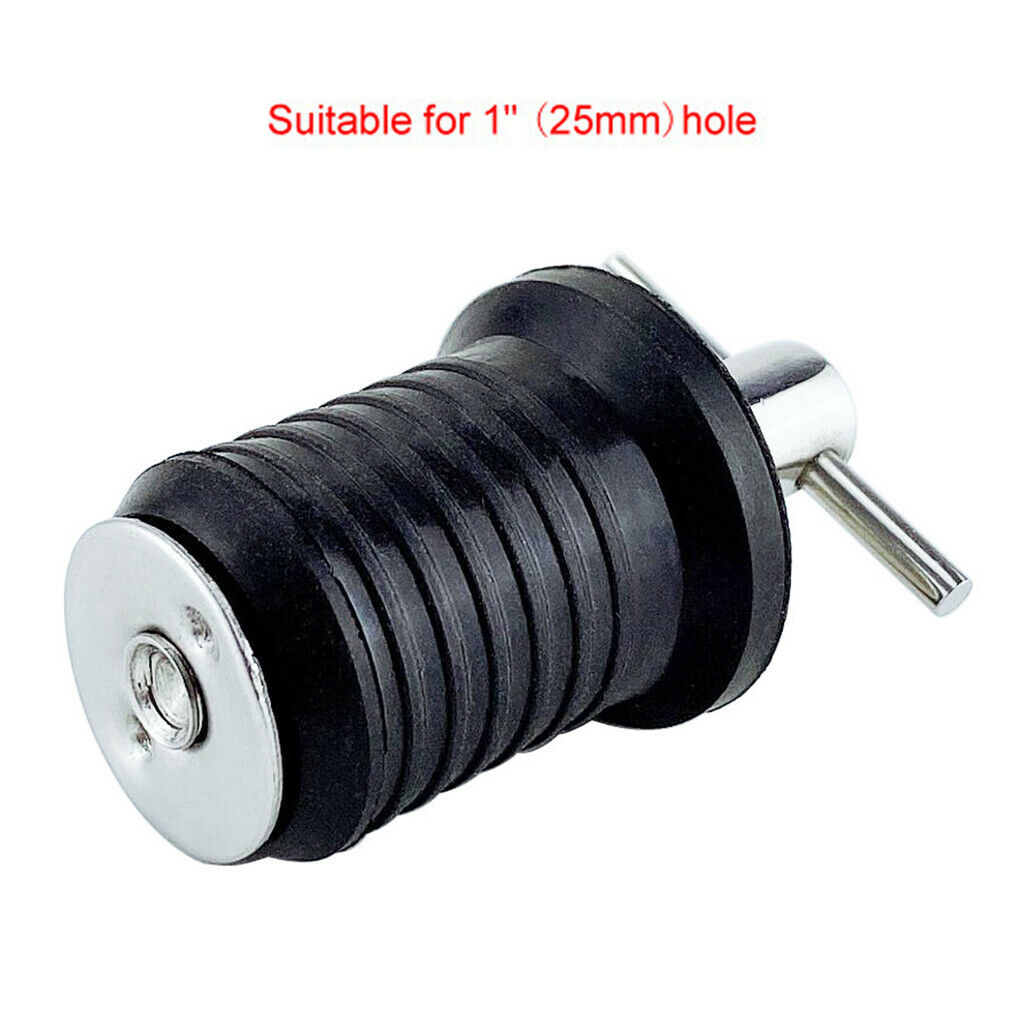Twist Turn Boat Bailer Transom Livewell Drain Hull Plug Fits 1" Holes