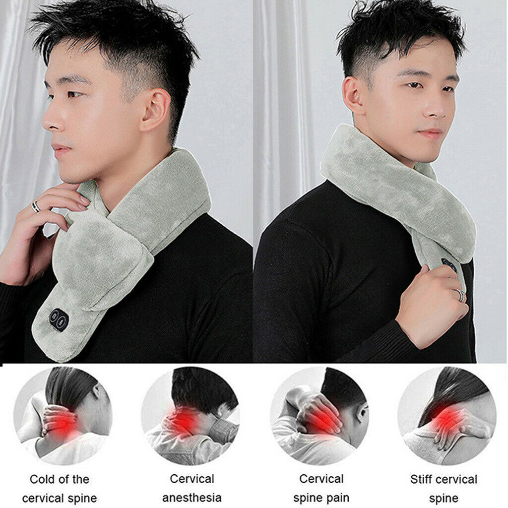 Winter Electric Flannel Heated Neck Scarf Shawl for Men Women Neck Warmer