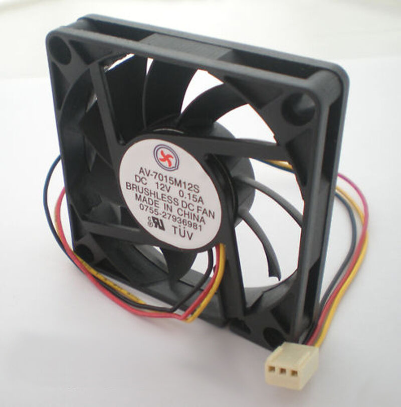 10pcs 7015 Brushless DC Cooling Fan 5V 70mmx70mmx15mm 3 wires NEW