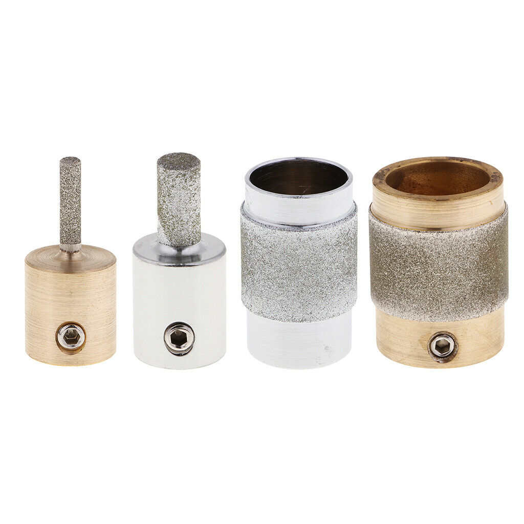 2x Stained Glass Grinder Head Bit Diamond Grinding Wheel for Tile 1.8x0.8x3