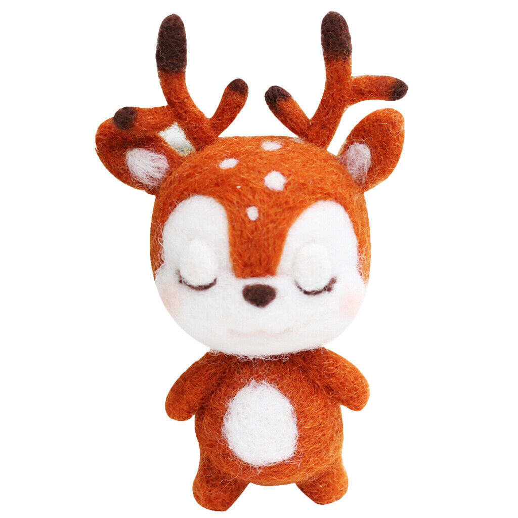 Xmas Felt Kits Animal Needle Felting Kit DIY Craft For Beginners With Needles