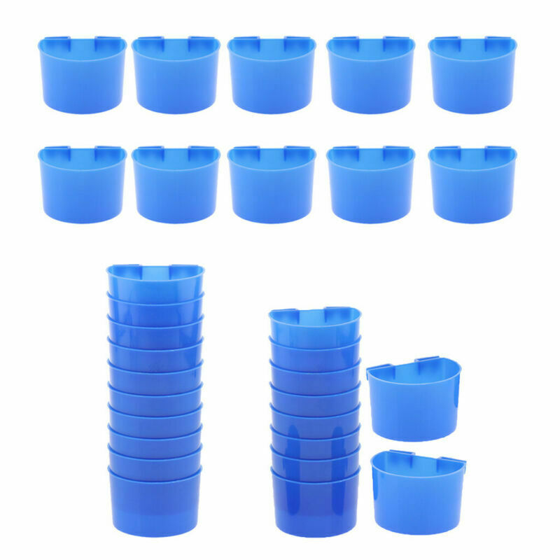 Set of 30 Parrot Poultry Bird Bowls Food Feeding Water Cups Sand Cup Feeders