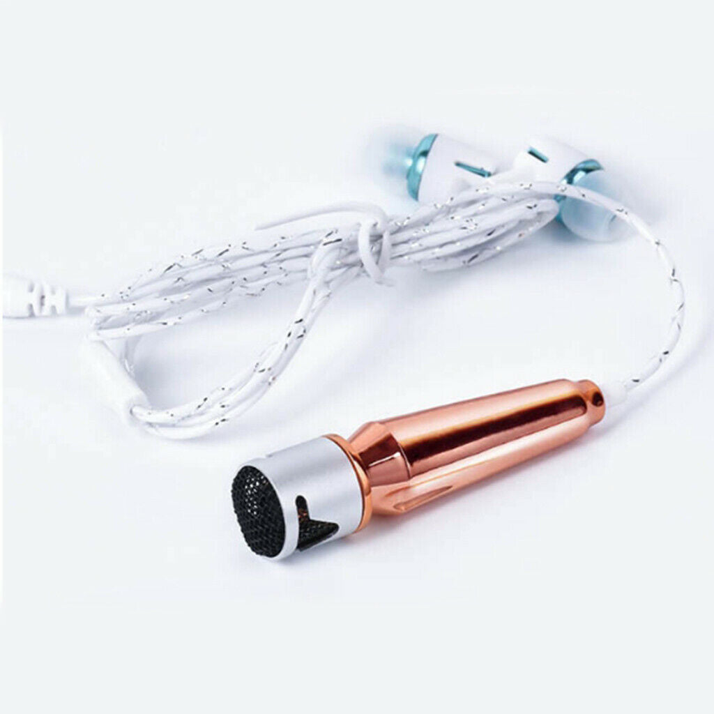 2Pcs Handheld Microphone 3.5mm Portable Laptop Vocal Mobile Mic for Sing