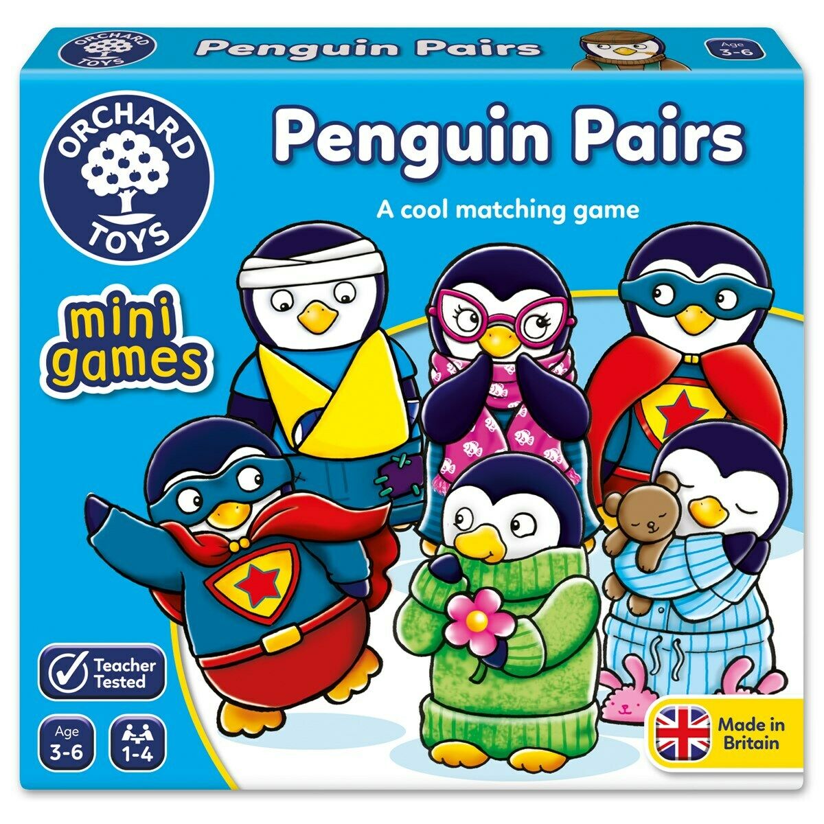 Orchard Toys 351 Penguin Pairs Mini Matching Game 32 Cards Toddler Children 3yr+