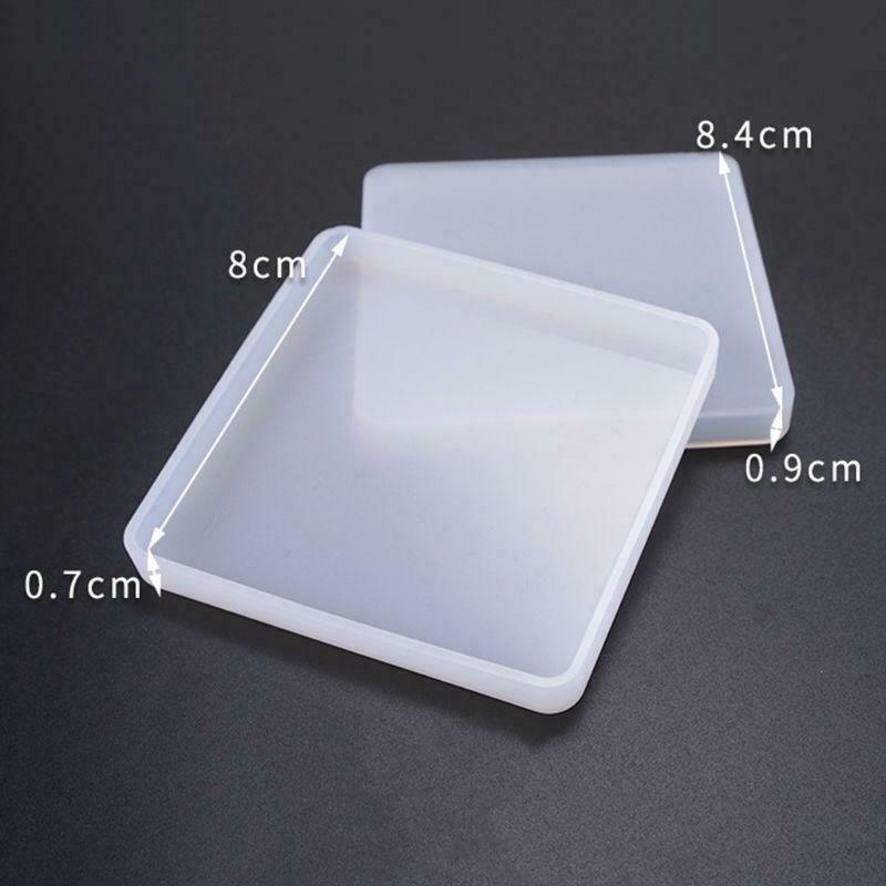 3 Pcs Crystal Epoxy Mold DIY Handmade Mirror Square Round Highlight Silicone