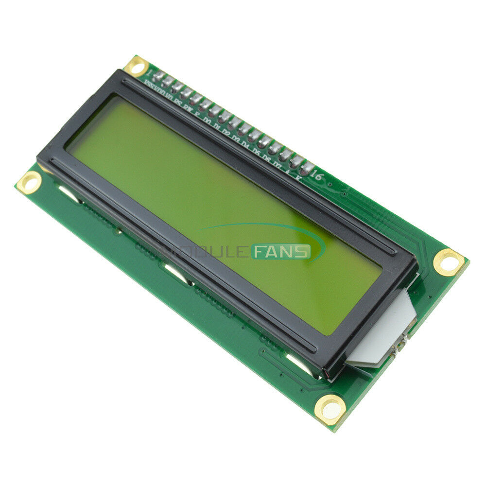 IIC/I2C/TWI/SPI interface Board Module +1602 16x2 LCD Yellow Display HD44780