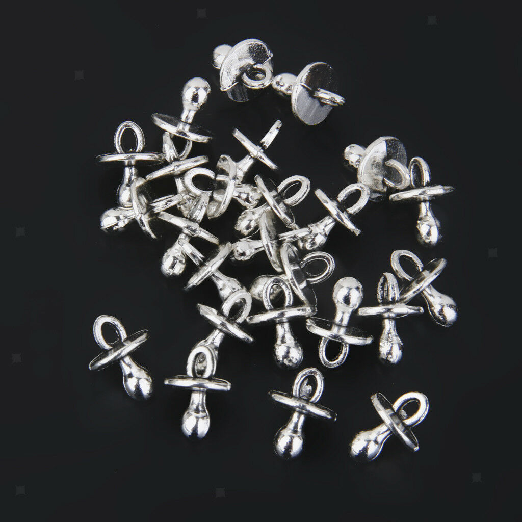 25pcs Baby Pacifier Charms Beads Pendants for DIY Kids Jewellery Crafts