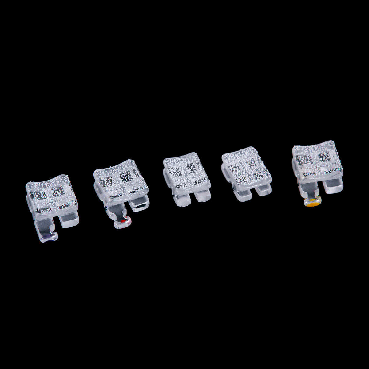 3X ABSOLUTE Dental Monocrystalline Clear Ceramic Brackets MBT 022 Hooks 3 4 5