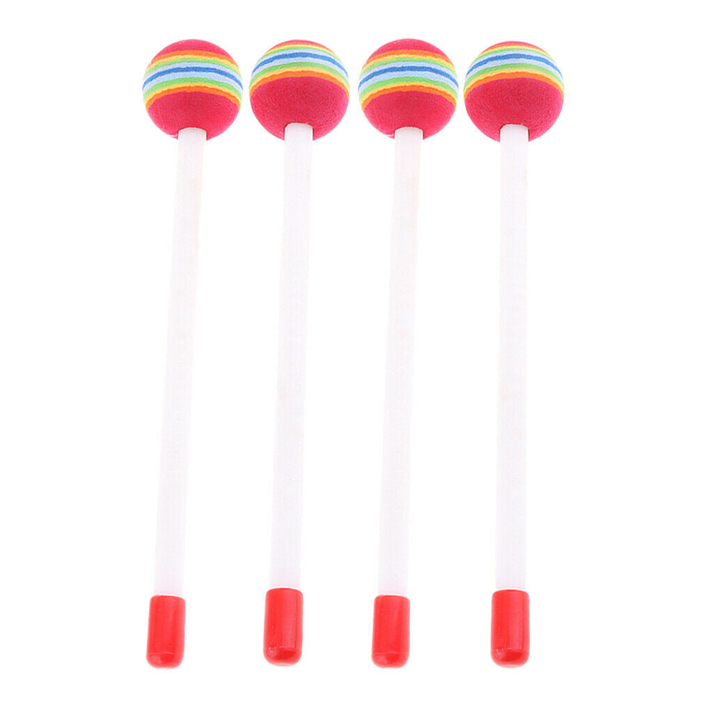 Drum Sticks Percussion Drum Mallets 2 Pair for Kids Music Learning Xmas Gift