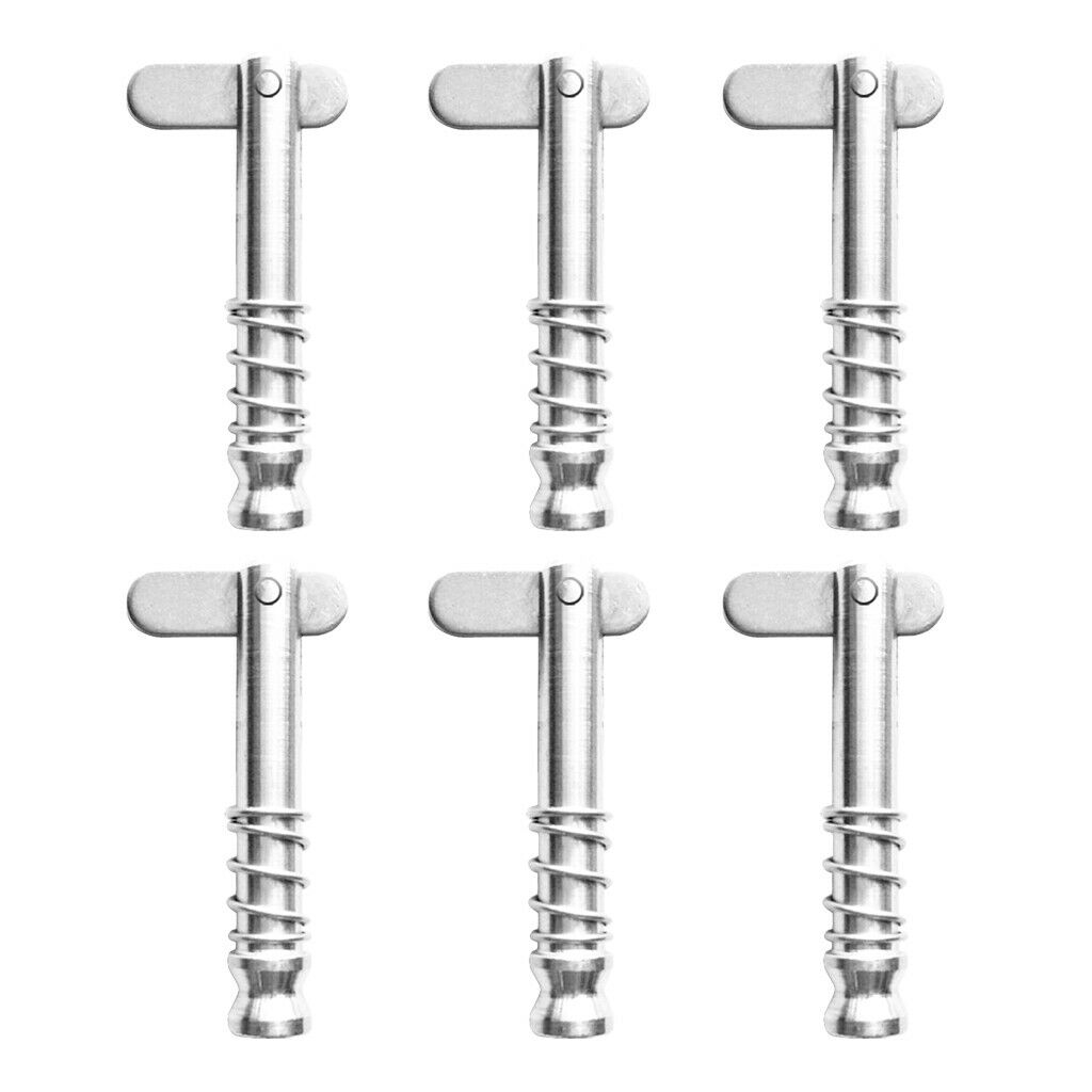6 Piece Stainless Steel Quick Release Pin for Marine Boat Bimini Deck Hinge