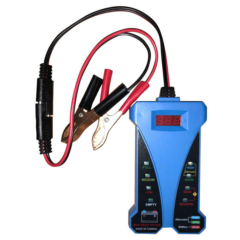 Car Motorcycle  Battery Life Tester Detector Load Analyzer LED Digital Display