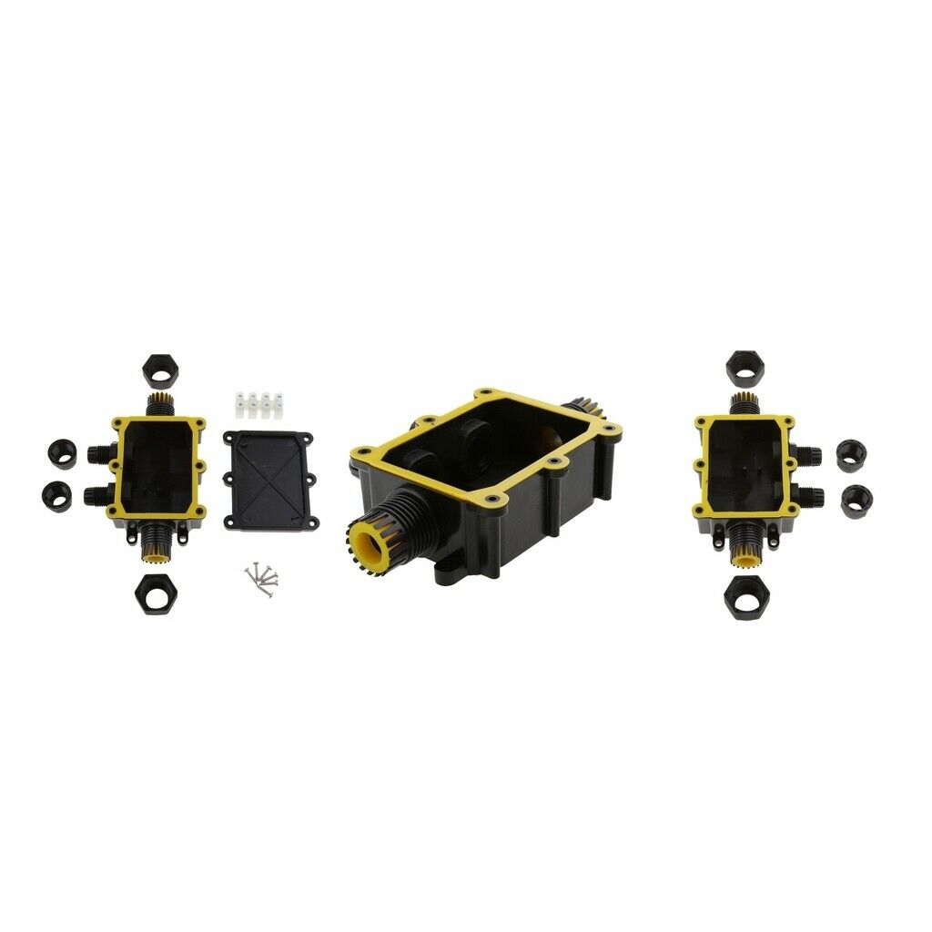 3Pcs 4 Way Outdoor Waterproof IP68 Underground Cable Connectors Junction Box