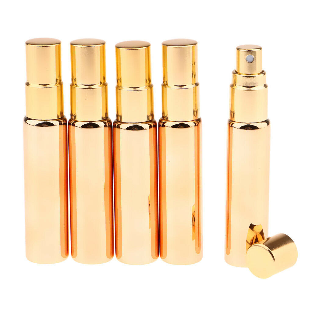 10Set Glass Empty Bottles Refillable Spray Atomizer Liquid Fine Mist Pump