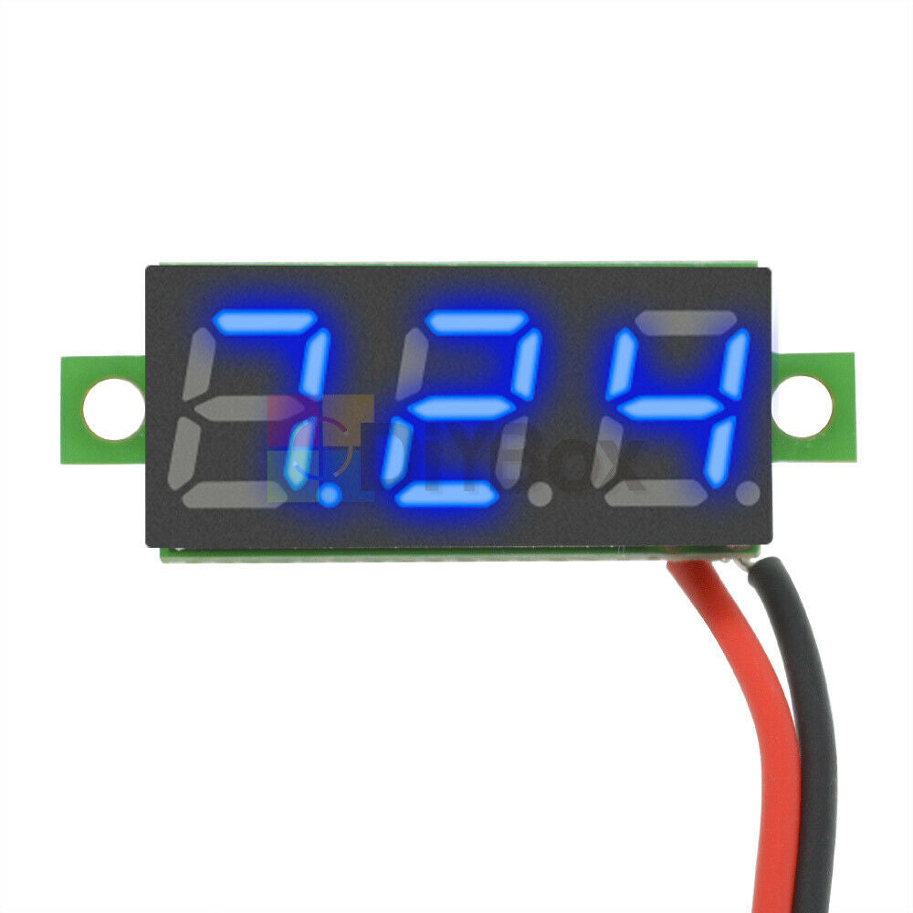 0.28" 2 Wire Mini Blue DC3-30V LED Panel Voltage Meter Display Digital Voltmeter