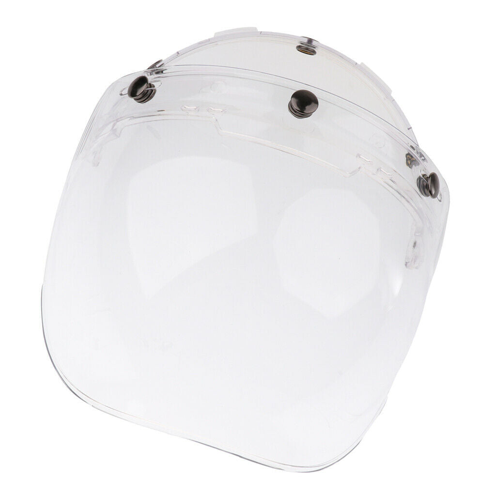 3-Snap Motorcycle Helmet Visor, Front Flip Up Visors, Wind Shield Lens For
