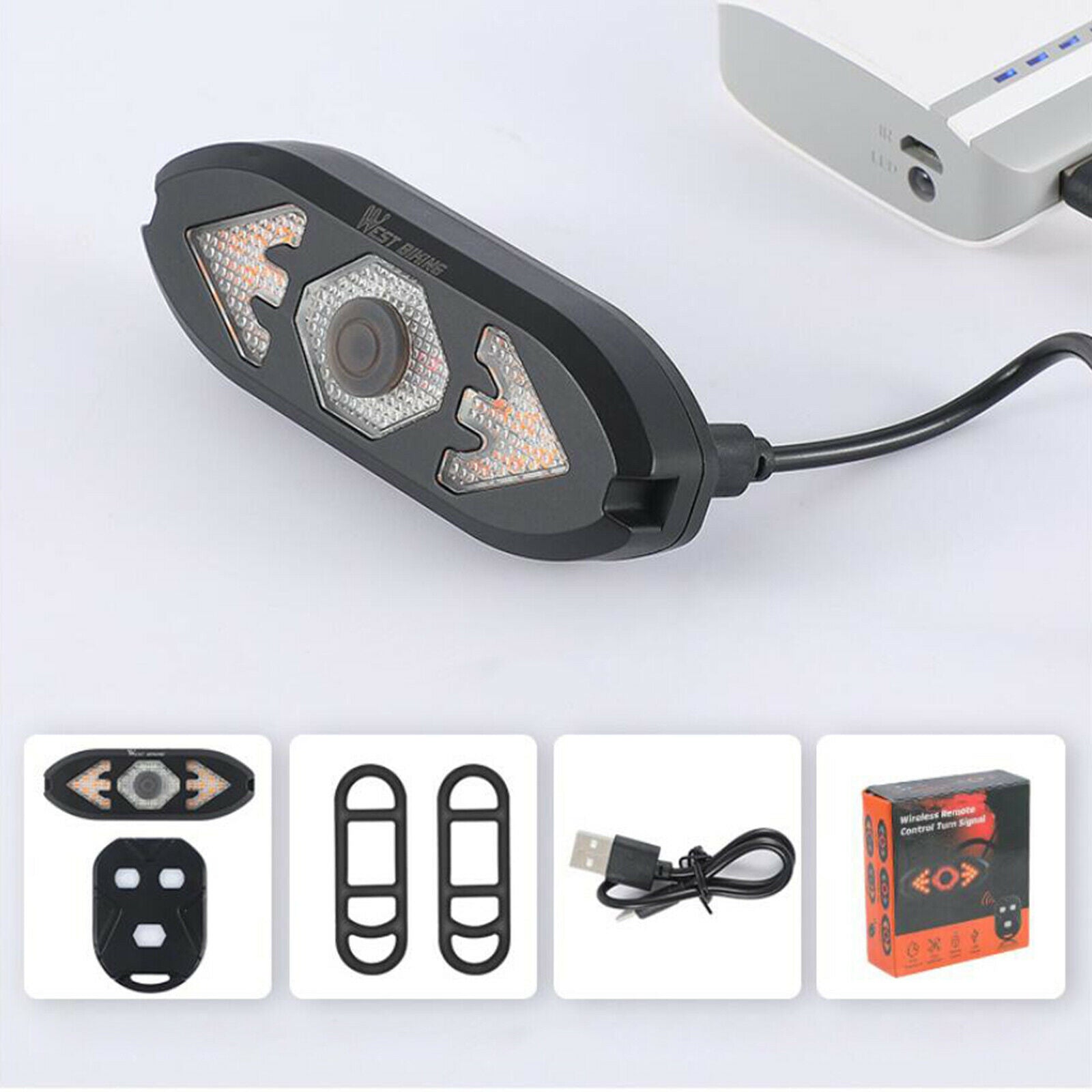 Bike Tail Light Waterproof Brake Rear Lights Wireless Remote Warning Light