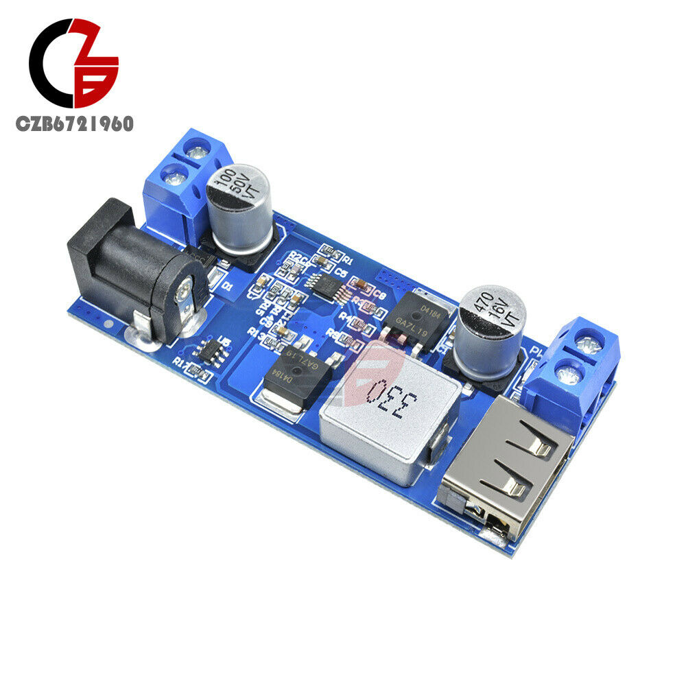 2PCS DC 24V/12V To 5V 5A Step Down Power Supply Module 9-36V 30W Buck Converter