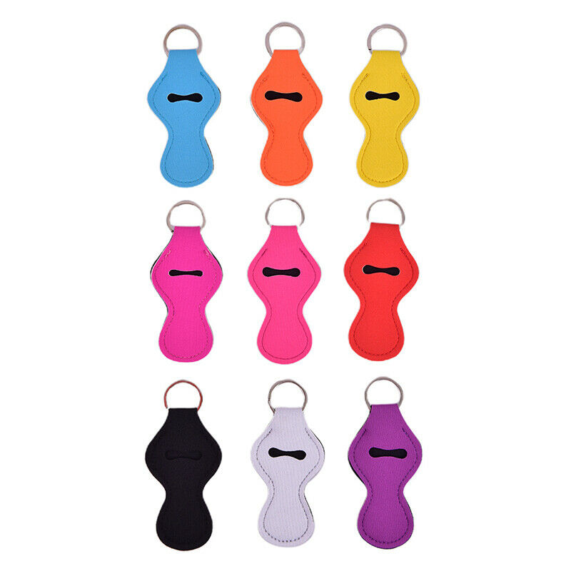 Neoprene Floral Waterproof Lipstick Chapstick Lip Balm Holder Bag Key ChwgBD