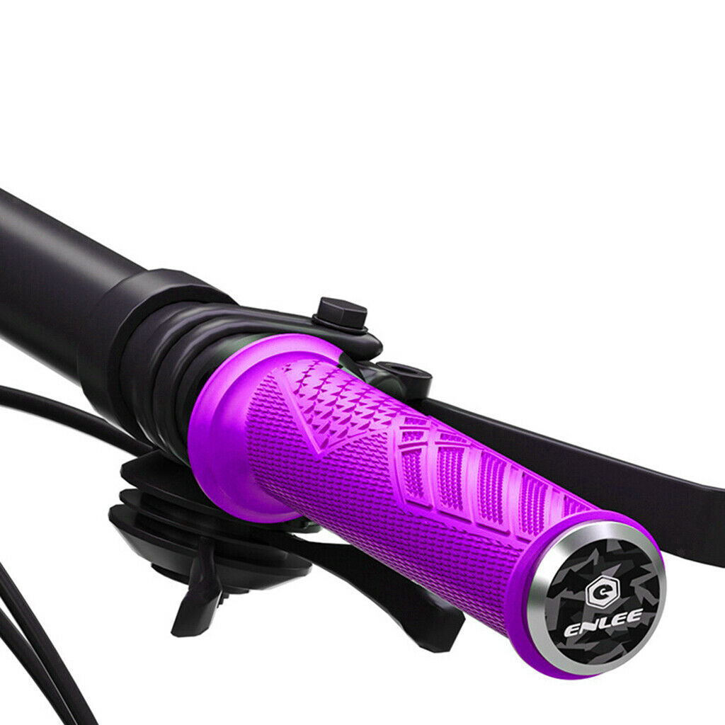 Bike Handlebar Grips Hand Grip MTB Cycle Road Mountain Bike Purple 138x22x22mm