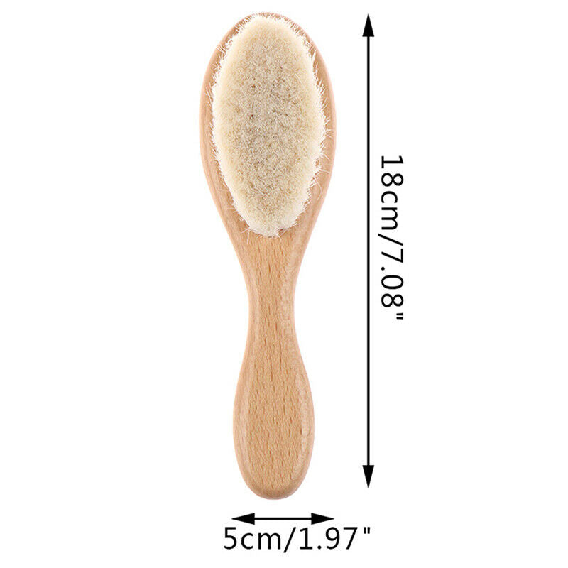 3Pcs Wooden Baby Hair Brush Comb For Newborns Toddlers Hairbrush Head Massag TL