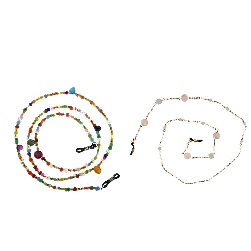2x Exquisite Sunglasses Necklace Cord Delicate Sunglasses Spectacles Chain