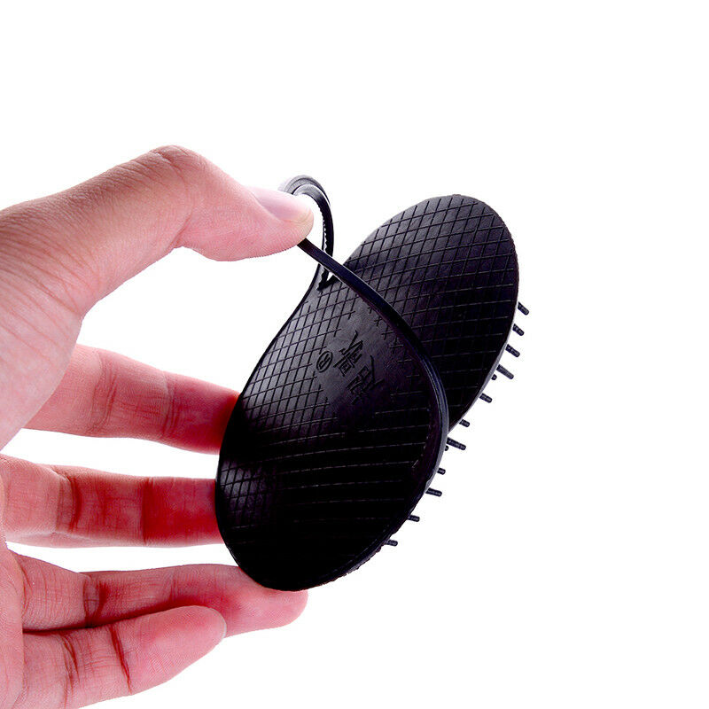 girls black plastic shampoo washing hair massager comb scalp shower brush.l8