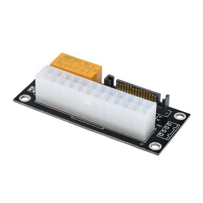 2PCS Dual PSU Power Supply Sync Adapter Add2Psu ATX 24Pin to SATA Molex SyncB3P8