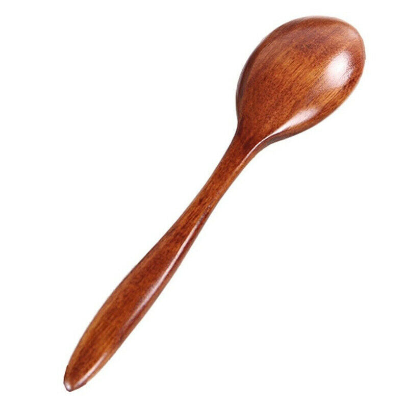 Wooden Spoon Bamboo Kitchen Cooking Utensil Tool Soup Teaspoon Catering A.l8