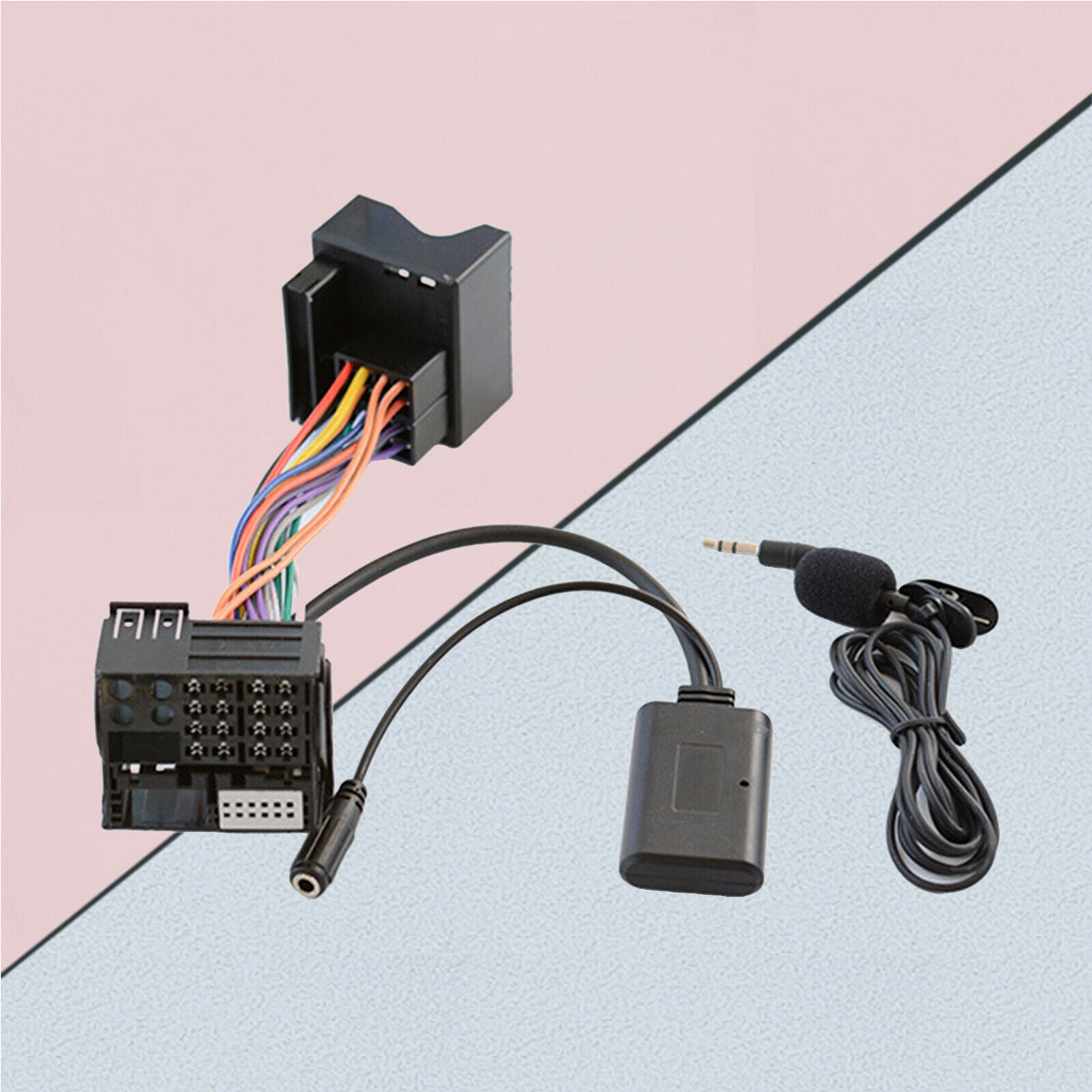 Auto Vehicles Audio Adapter Harness w/ Microphone Cable for Citroen C5