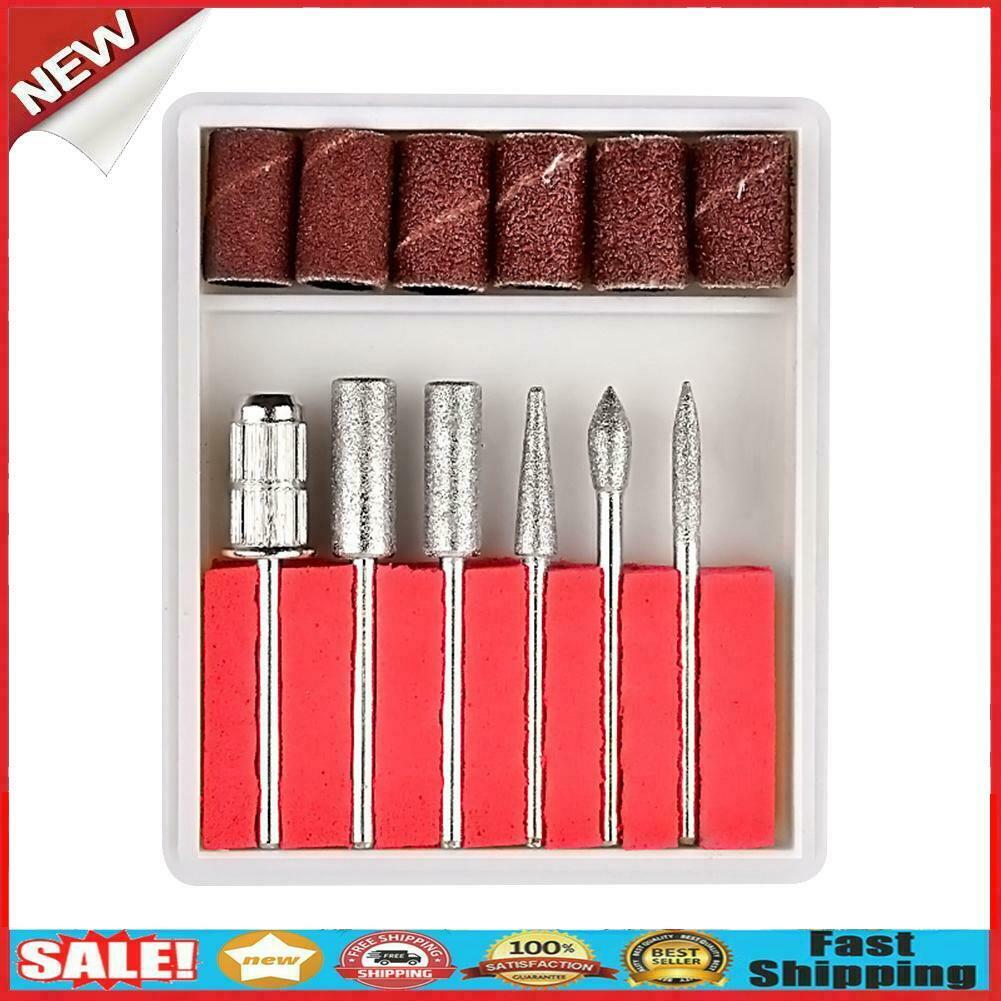 6pcs/Set Nail Drill Bits Grinder Manicure Polish Rotary Burr Cuticle Cutter @