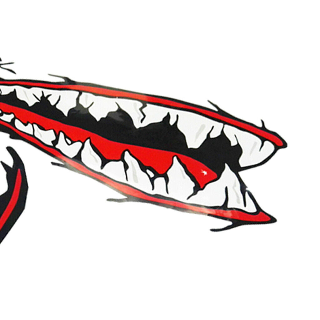 1 Pair Shark Teeth Mouth Gill Stickers Decals Kayak Boat Fishing Graphics