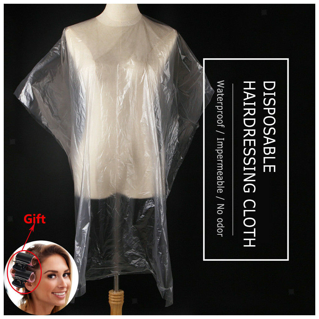 200Pcs Large Disposable Hair Cutting Cape Gown Salon Barber Shop Capes Cloth
