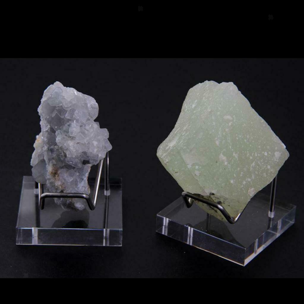1pc Clear Acrylic Display Stand Crystal Cluster Minerals Rock Holder