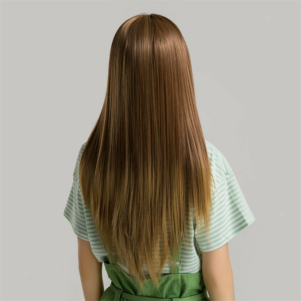 Elegant Fashion Long Straight Middle Part Womens Synthetic Wigs for Party