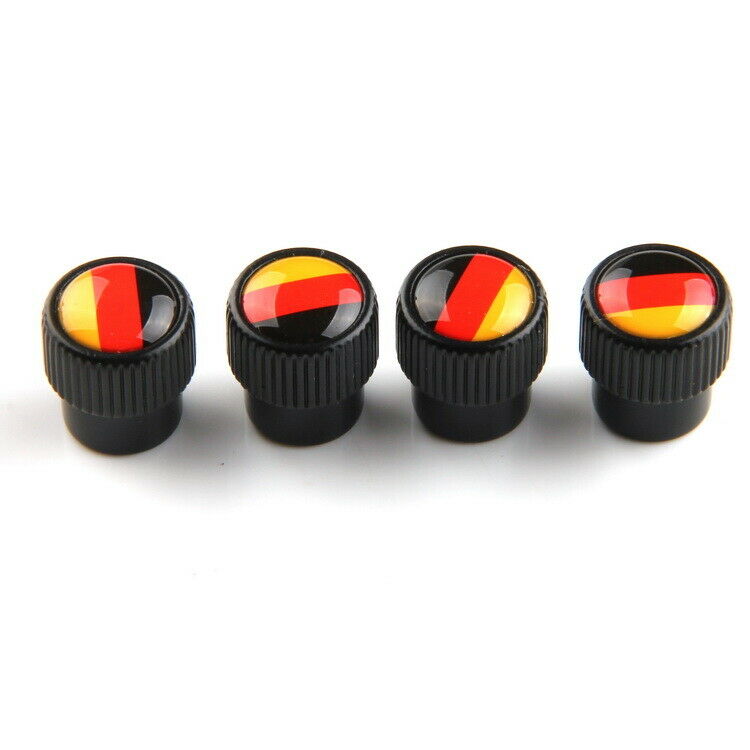 4Pcs Car Wheel Tire Valve Stem Air Cap Dust Cover Germany German Flag Universal